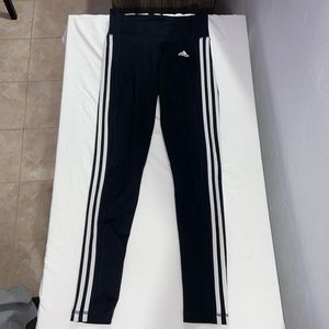 Adidas leggings with white stripes